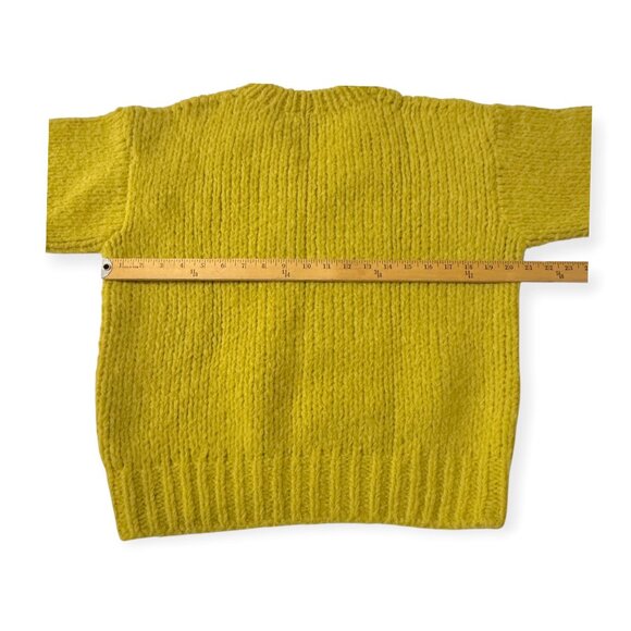 RE/DONE 50s V Neck Pullover Sweater, Wool, Size S, Chartreuse, New with tag - Picture 11 of 12